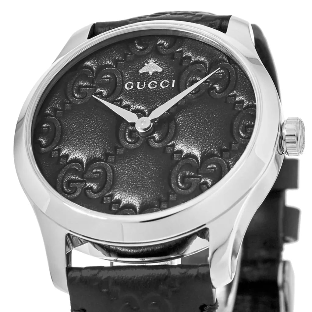 Gucci G Timeless Quartz Black Dial Watch For Men - YA1264031