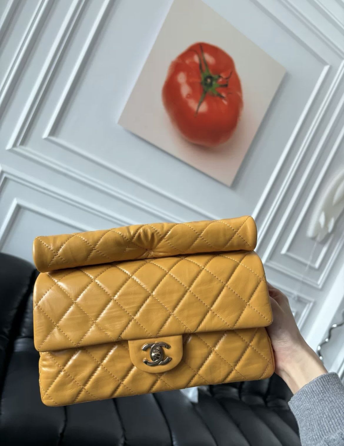 CHANEL 23A Classic Flap Clutch Leather LGHW (Microchip)