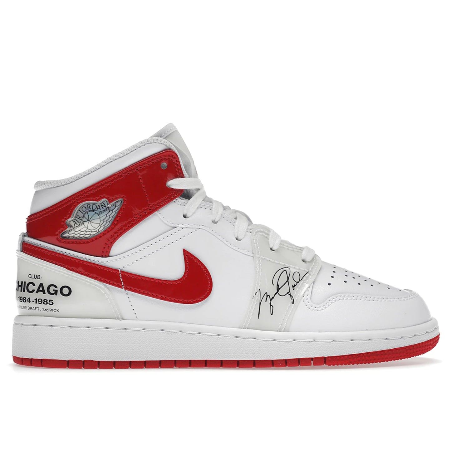 Air Jordan 1 Mid Ss White University Red