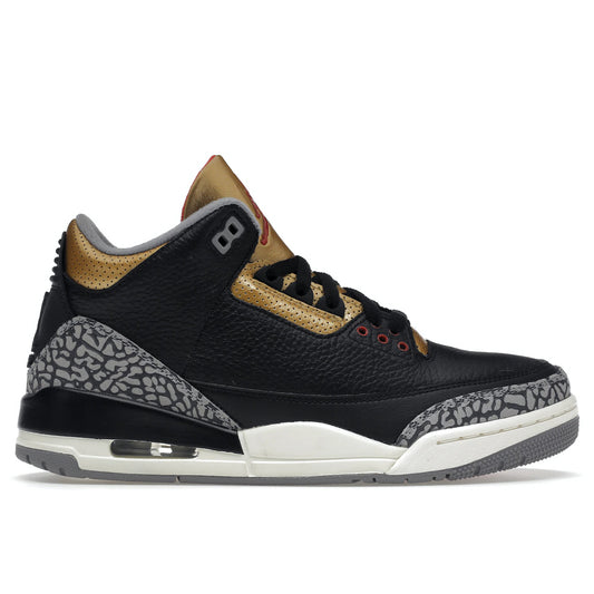 Air Jordan 3 Retro Black/Fire Red-Metallic Gold