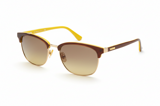 Burberry Wren Brown Browline Men’s Sunglasses (Yellow): Classic Luxury with a Modern Edge
