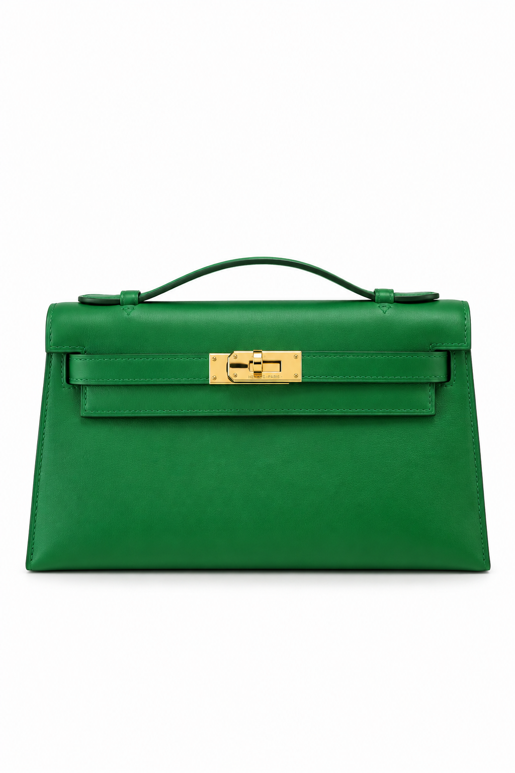 Hermès Swift Kelly Pochette Clutch – Vert Vertigo: A Bold Statement in Luxury
