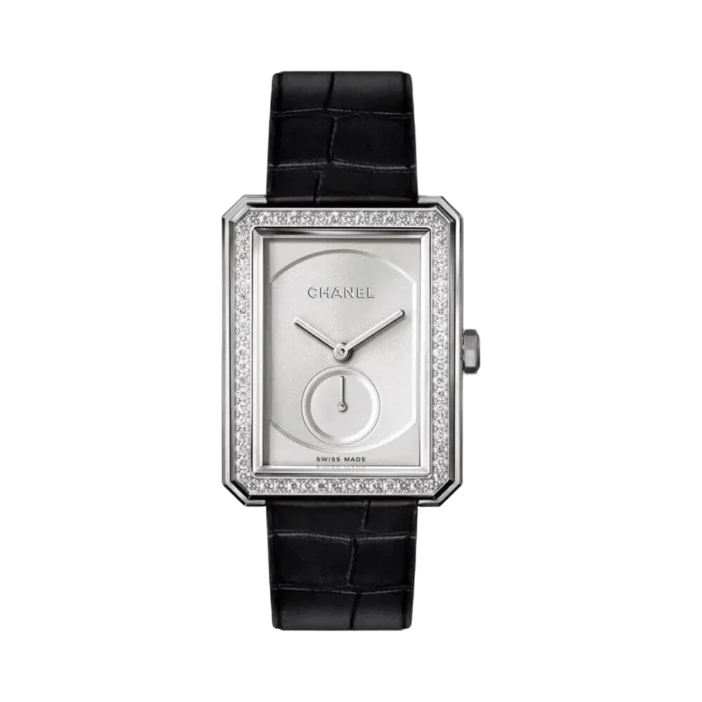 CHANEL BOY·FRIEND H4472 Large 18ct White Gold and Diamond Watch: A Statement of Timeless Luxury