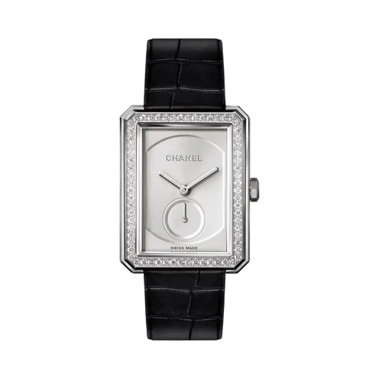 CHANEL BOY·FRIEND H4472 Large 18ct White Gold and Diamond Watch: A Statement of Timeless Luxury