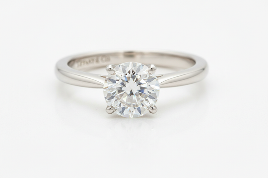 Tiffany & Co. Classic Prawn Platinum 0.37 Carat Solitaire Ring: Timeless Elegance in Its Purest Form