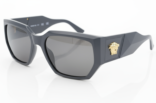 Versace Dark Grey Geometric Men’s Sunglasses: Where Bold Design Meets Timeless Luxury