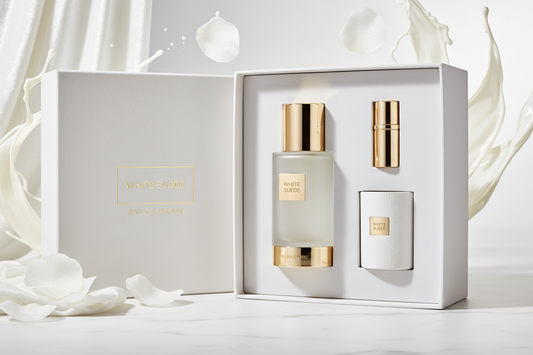 White Suede Eau de Parfum Set – A Refined Musk-Inspired Fragrance Gift