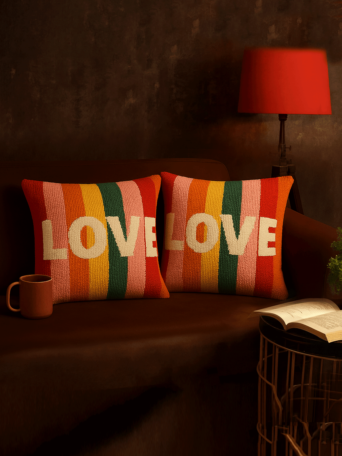 Love cushion cover by THE DRIP CO. RUGS