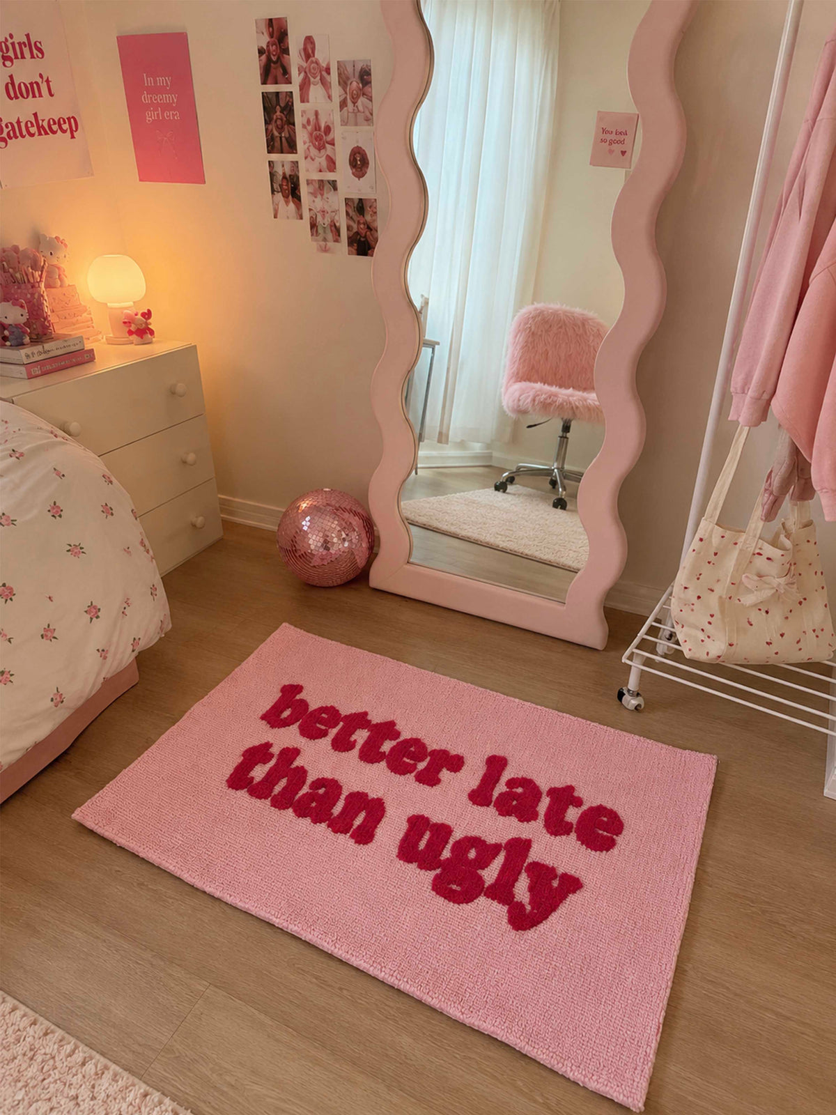 Better late than ugly machine made rug by THE DRIP CO. RUGS
