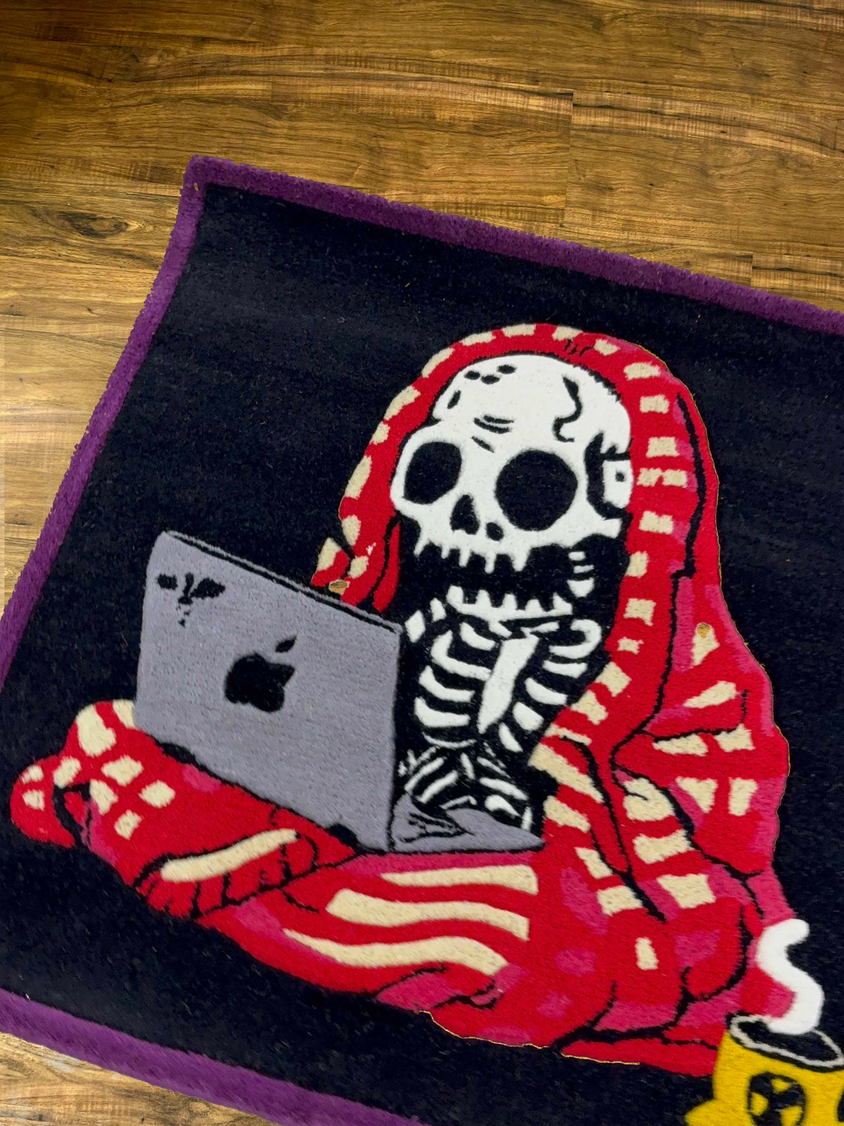 Skull working Hand Tufted Custom Rug by THE DRIP CO. RUGS