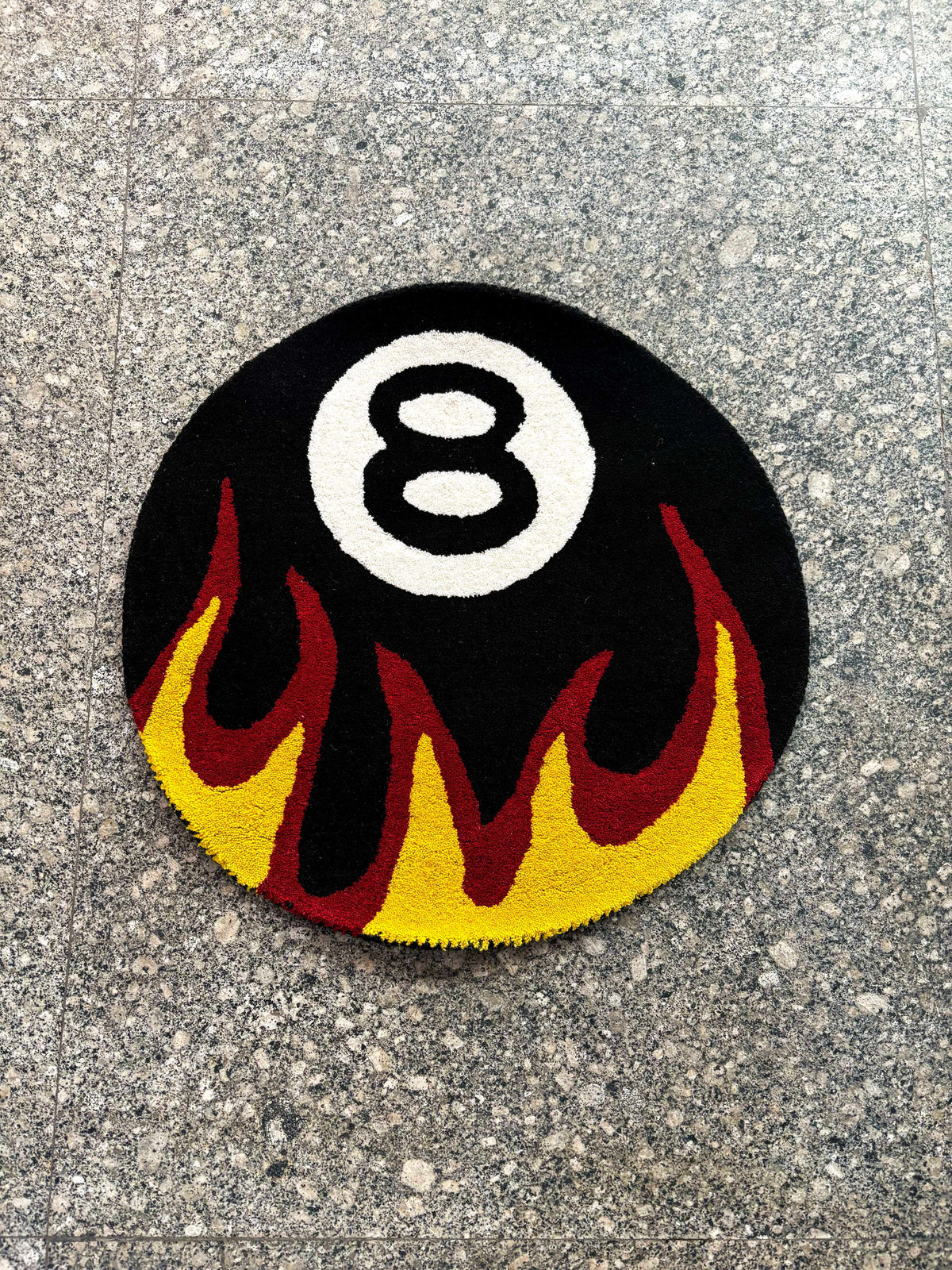 8 Ball Fire Tufted Custom Rug by THE DRIP CO. RUGS