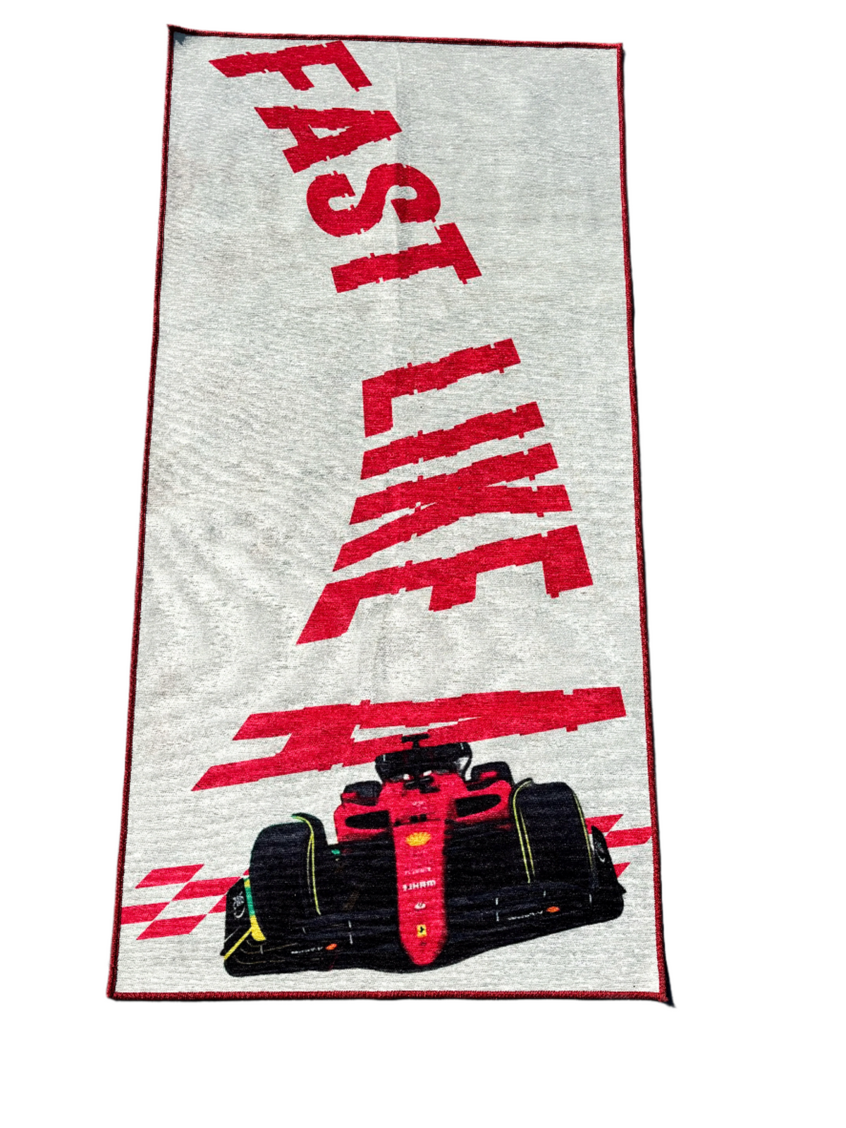 Fast as a F1 Printed washable Custom Rug by THE DRIP CO. RUGS