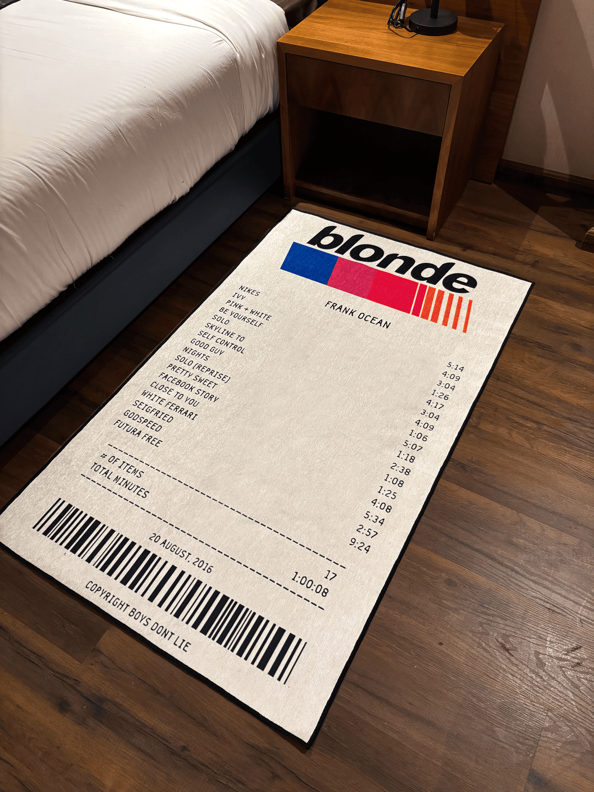 Receipt Washable Printed  Custom Rug by THE DRIP CO. RUGS