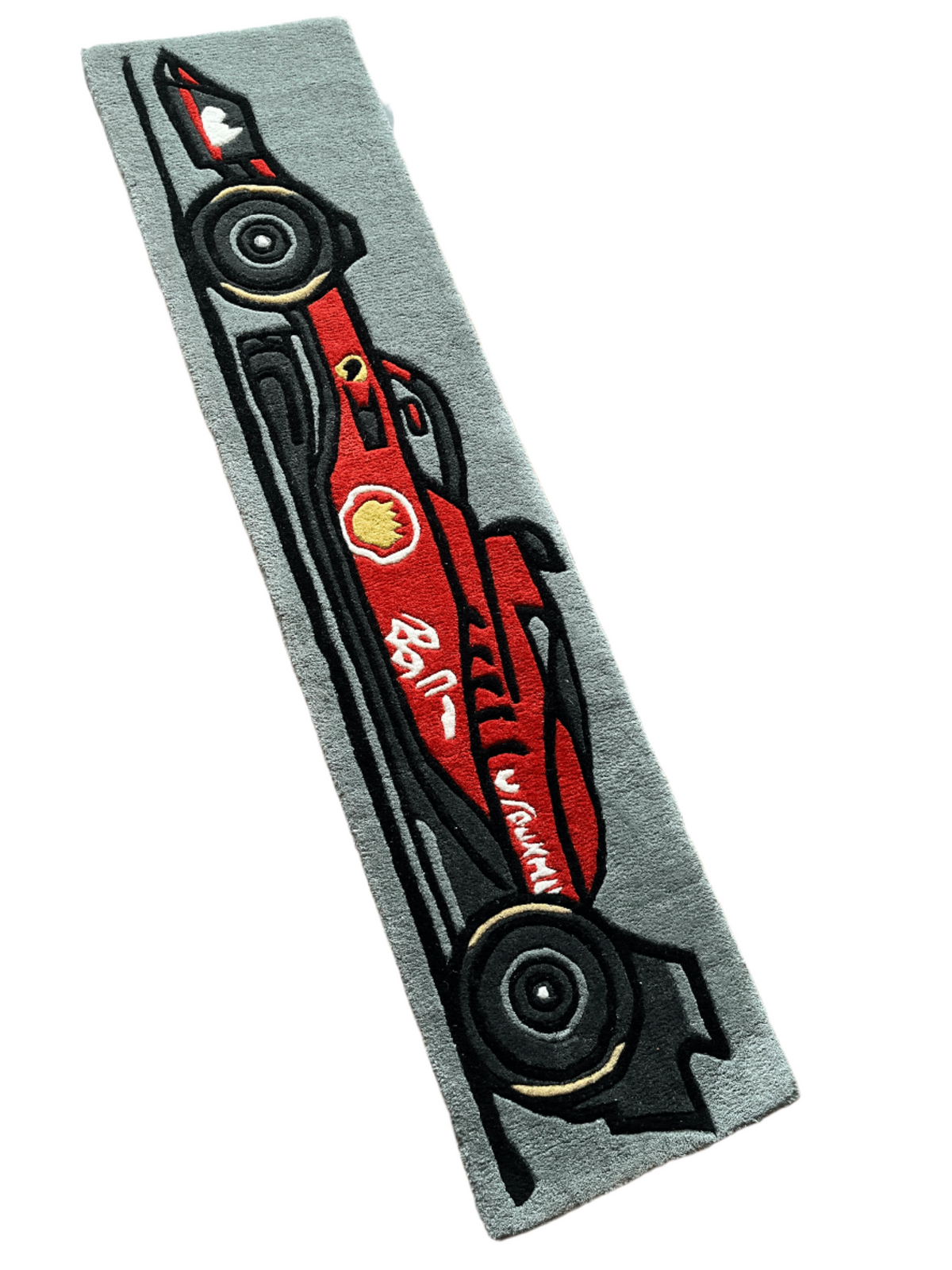 RED F1 Car Custom Rug by THE DRIP CO. RUGS