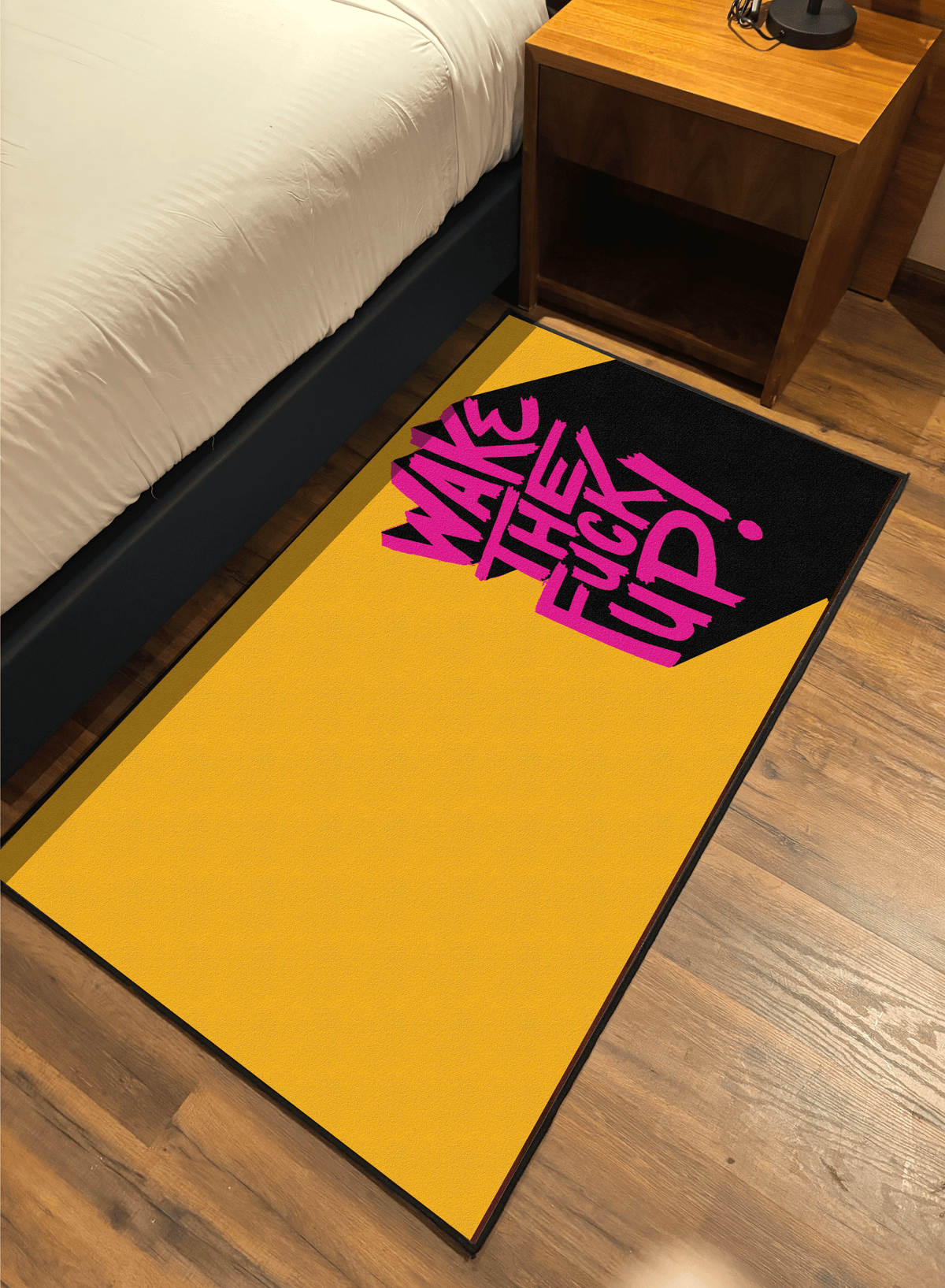 Wake up Washable Custom Rug by THE DRIP CO. RUGS