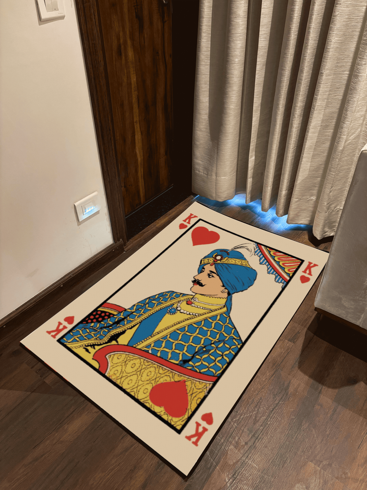 King of hearts Washable Custom Rug by THE DRIP CO. RUGS