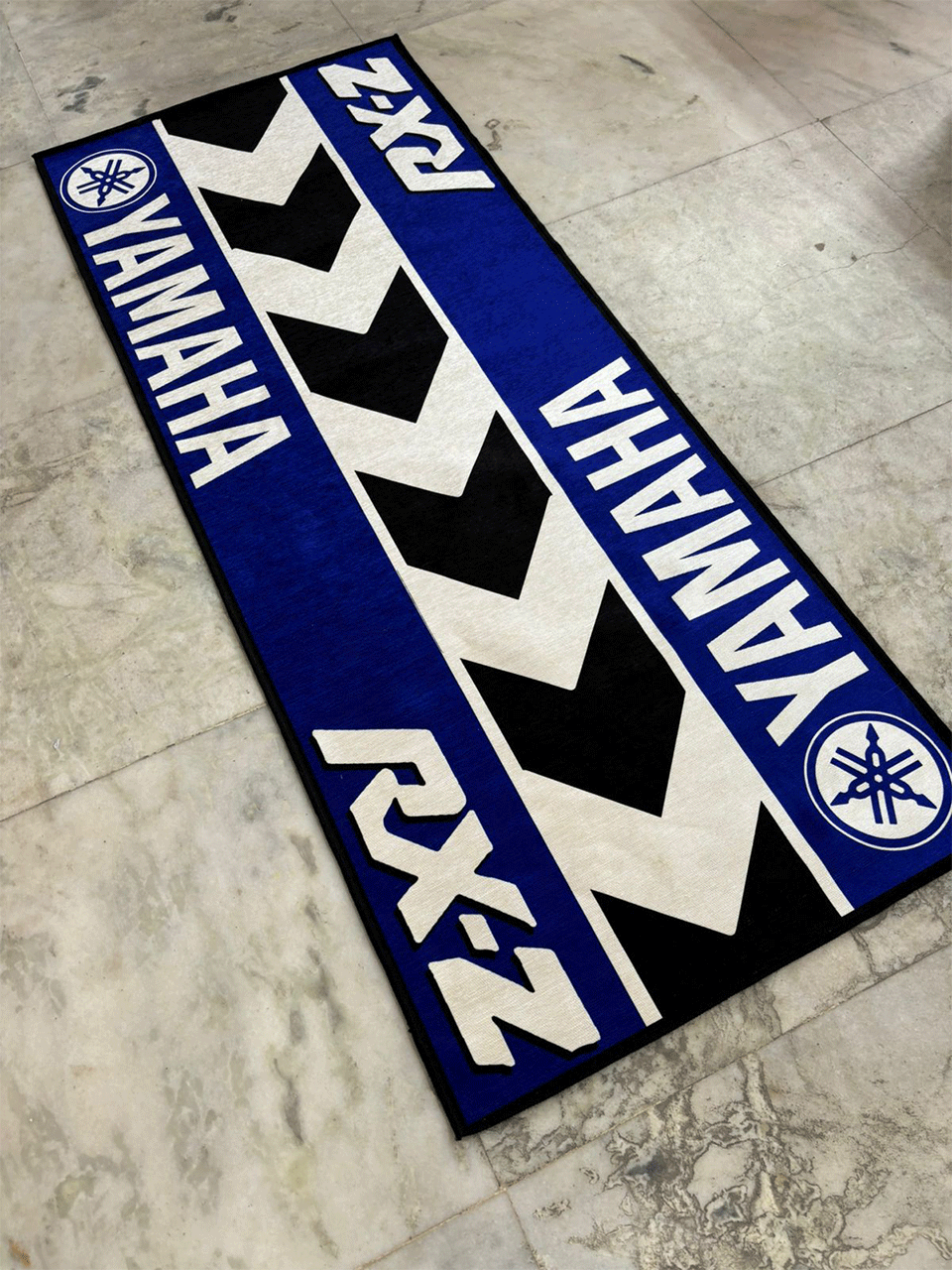 Yamaha Rz Blue printed Rug by THE DRIP CO. RUGS