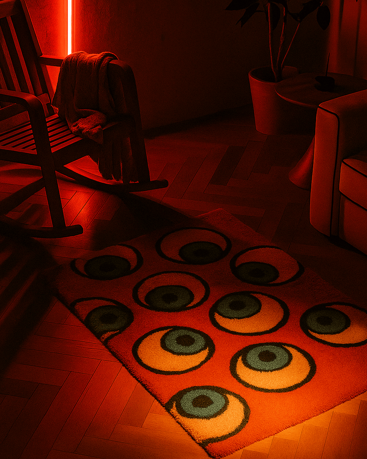 Anxiety eye emotion Tufted Custom Rug by THE DRIP CO. RUGS