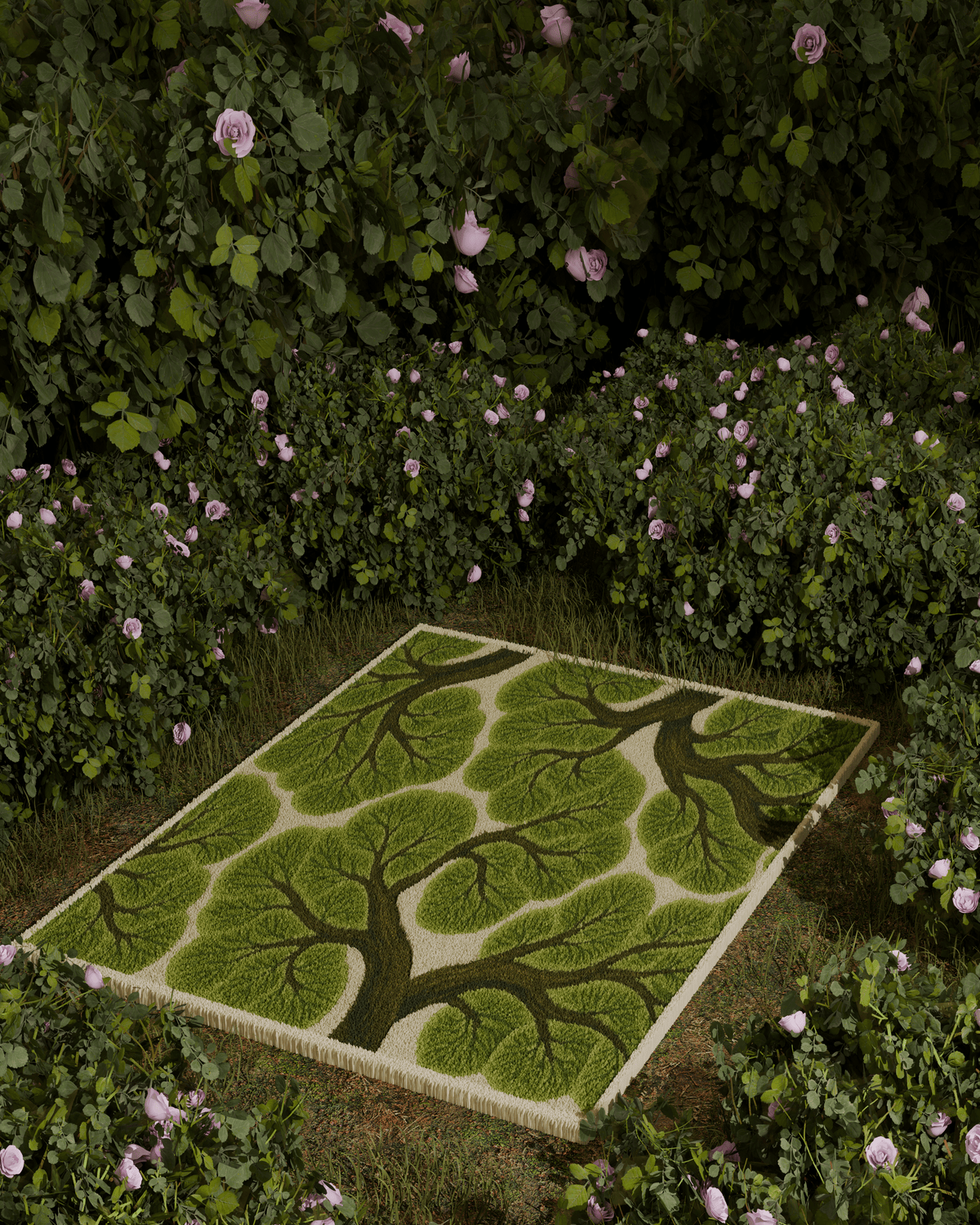 Forest trees emotion Tufted Custom Rug by THE DRIP CO. RUGS