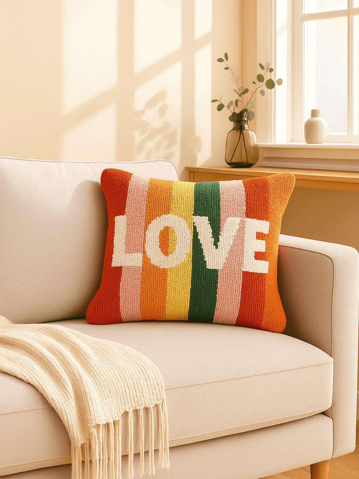 Love cushion cover by THE DRIP CO. RUGS