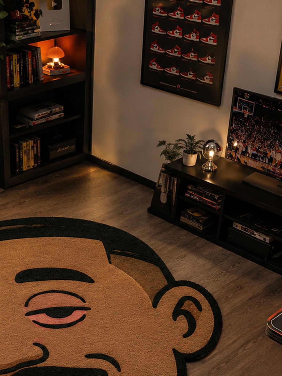Stoned Man Face Hand Tufted Rug by THE DRIP CO. RUGS