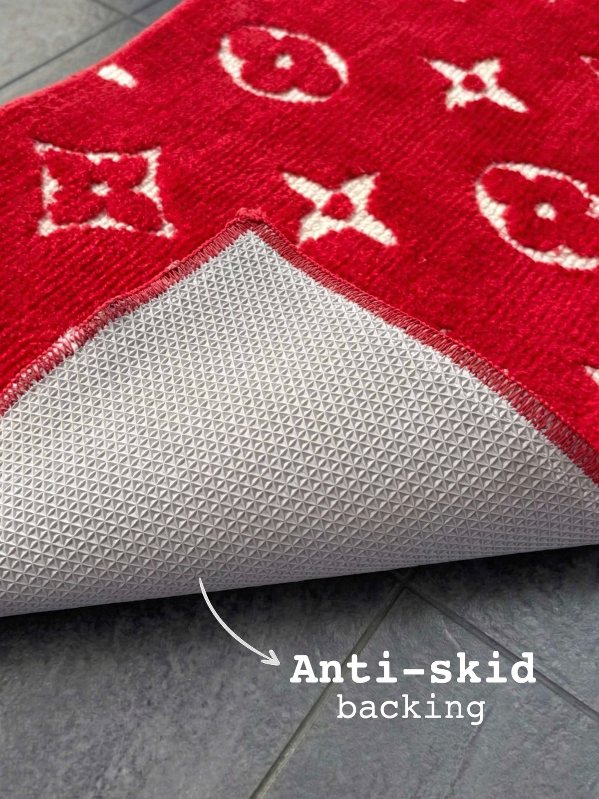Sup Red Bath Custom Mat by THE DRIP CO. RUGS