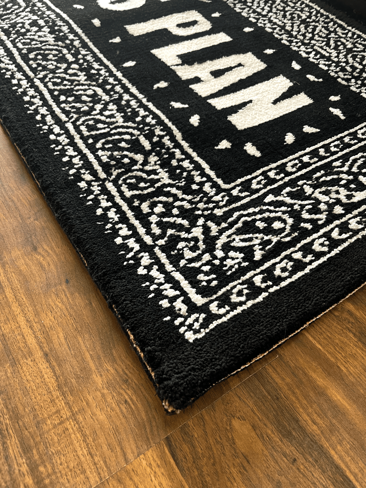 Gods Plan White Machine Tufted Custom Rug by THE DRIP CO. RUGS