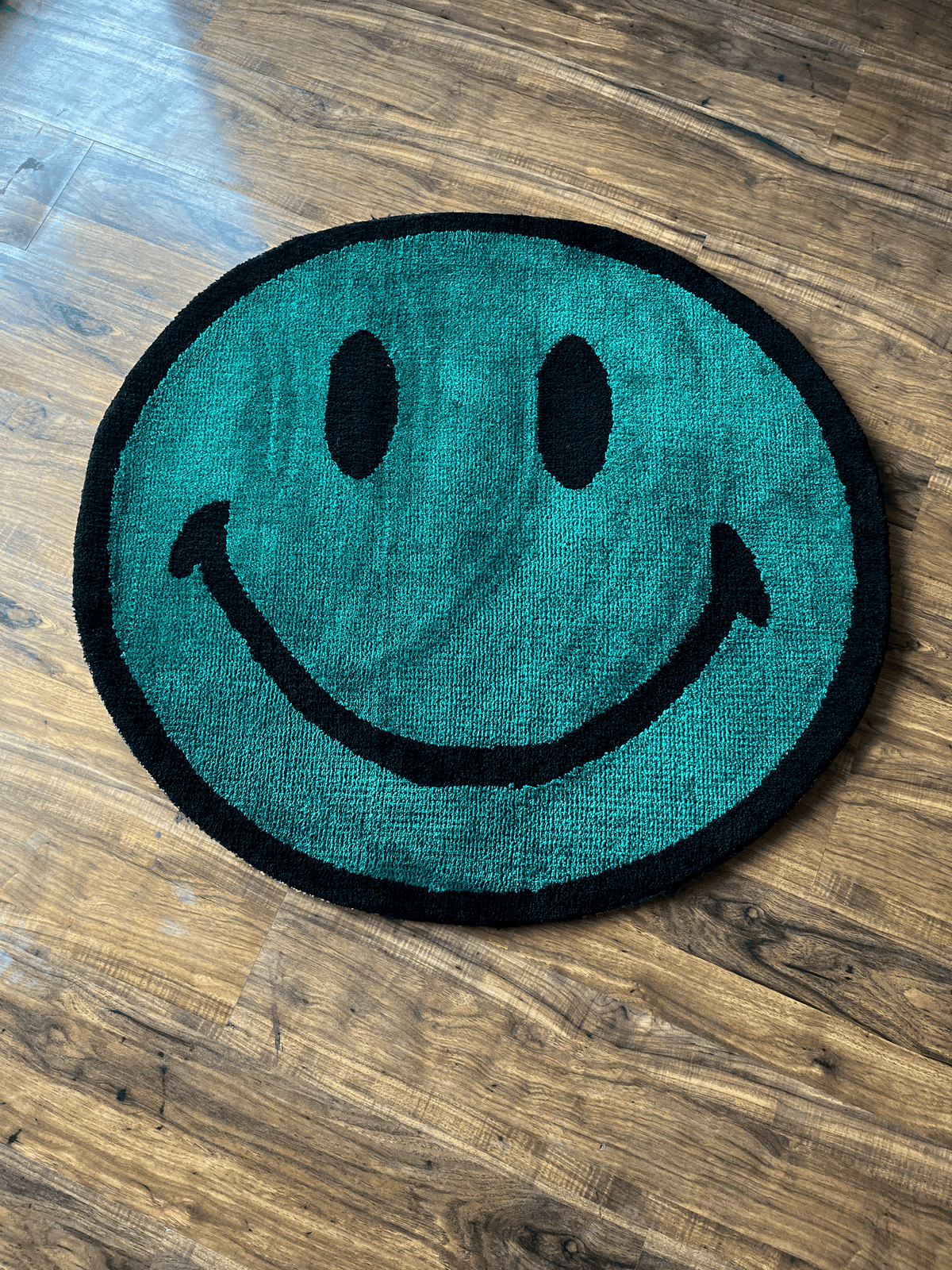 Green Smile Machine Tufted Custom Rug by THE DRIP CO. RUGS