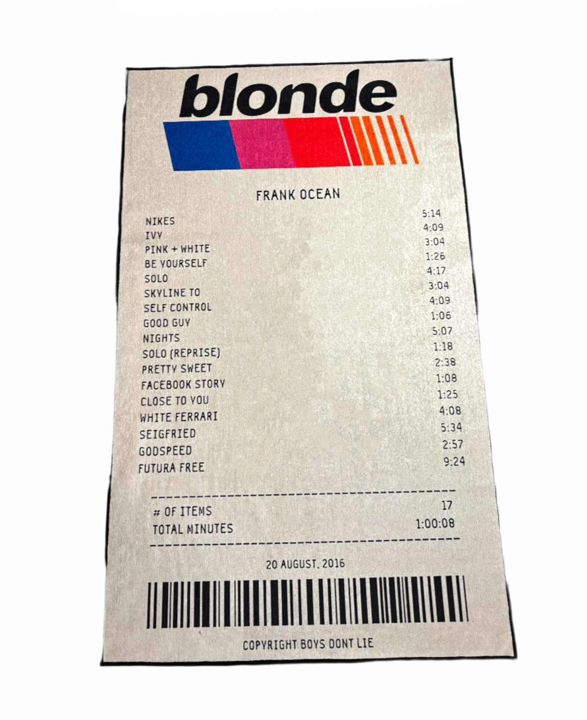 Receipt Washable Printed  Custom Rug by THE DRIP CO. RUGS