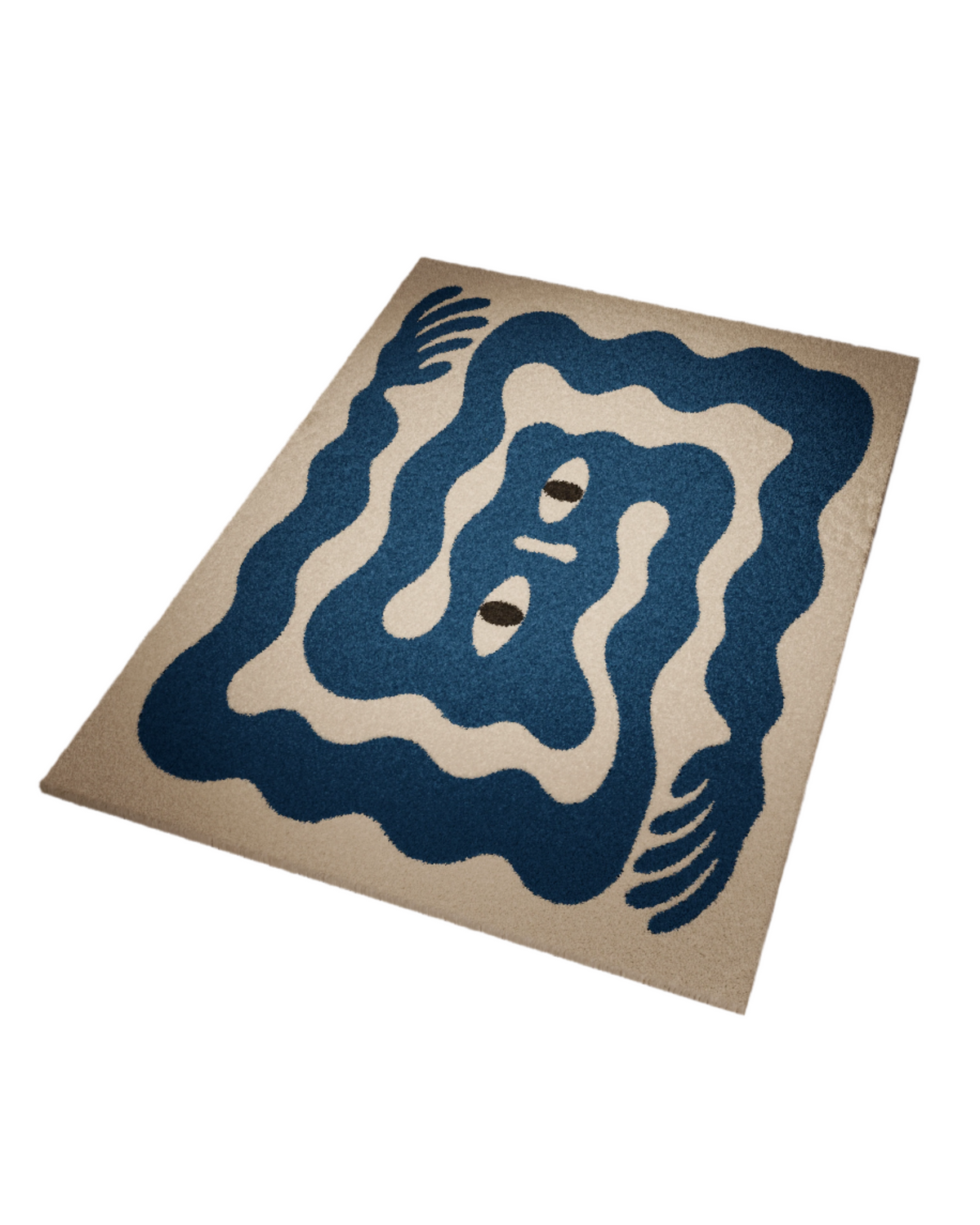 Anxiety hands emotion Tufted Custom Rug by THE DRIP CO. RUGS