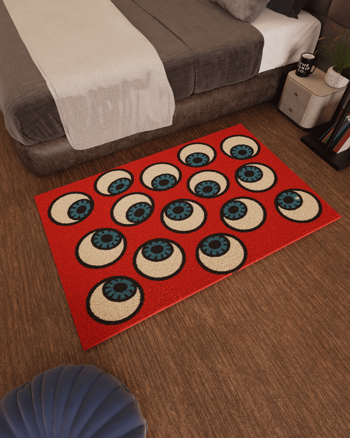 Anxiety eye emotion Tufted Custom Rug by THE DRIP CO. RUGS
