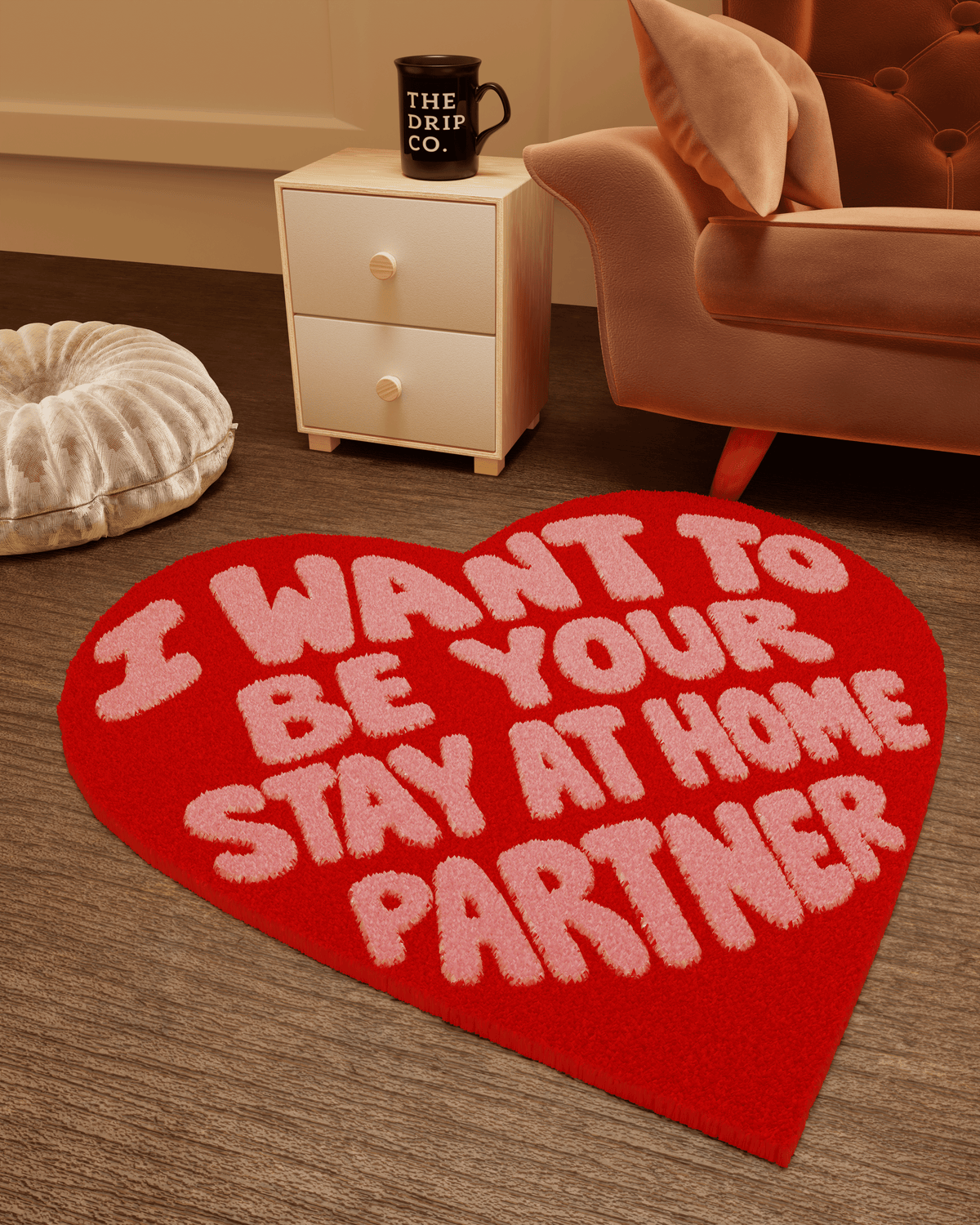 Heart emotion Tufted Custom Rug by THE DRIP CO. RUGS