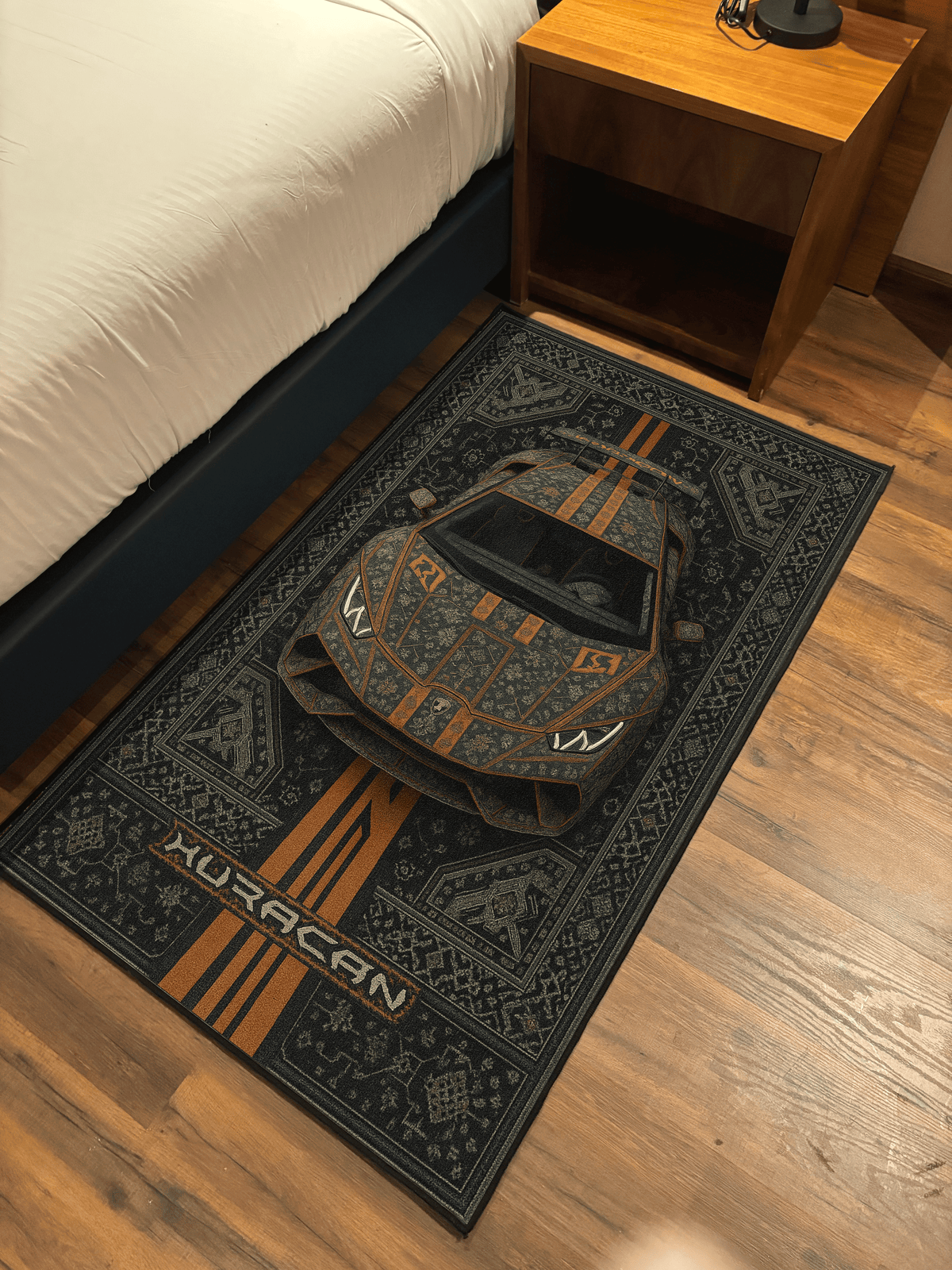 Lambo Sports car traditional design Washable Custom Rug by THE DRIP CO. RUGS