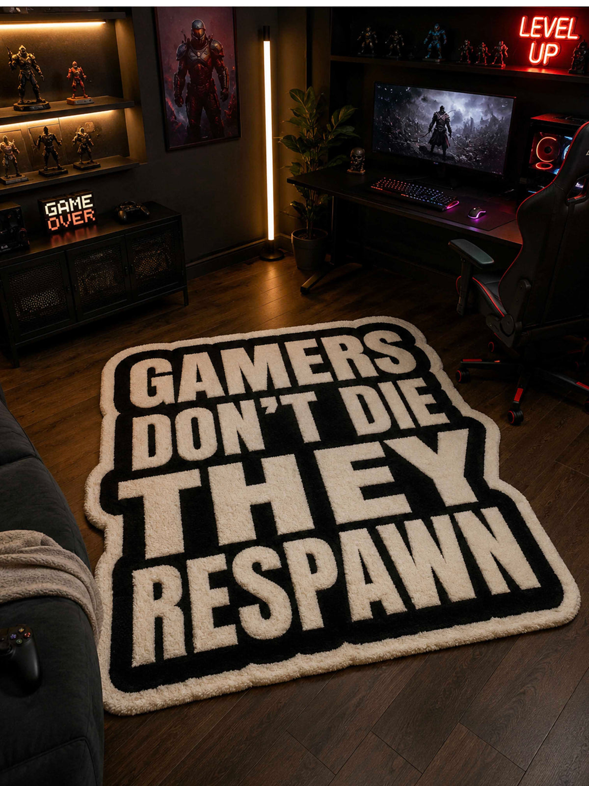 Gamers don't die Hand Tufted Rug by THE DRIP CO. RUGS