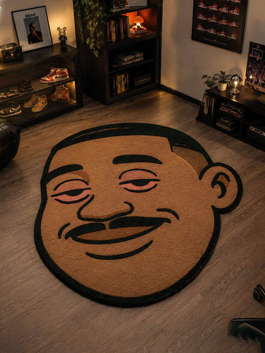Stoned Man Face Hand Tufted Rug by THE DRIP CO. RUGS