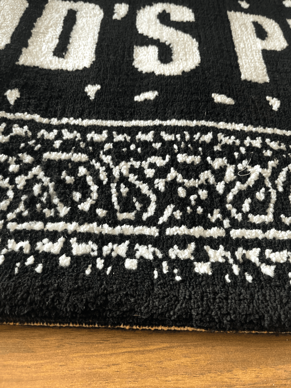 Gods Plan White Machine Tufted Custom Rug by THE DRIP CO. RUGS