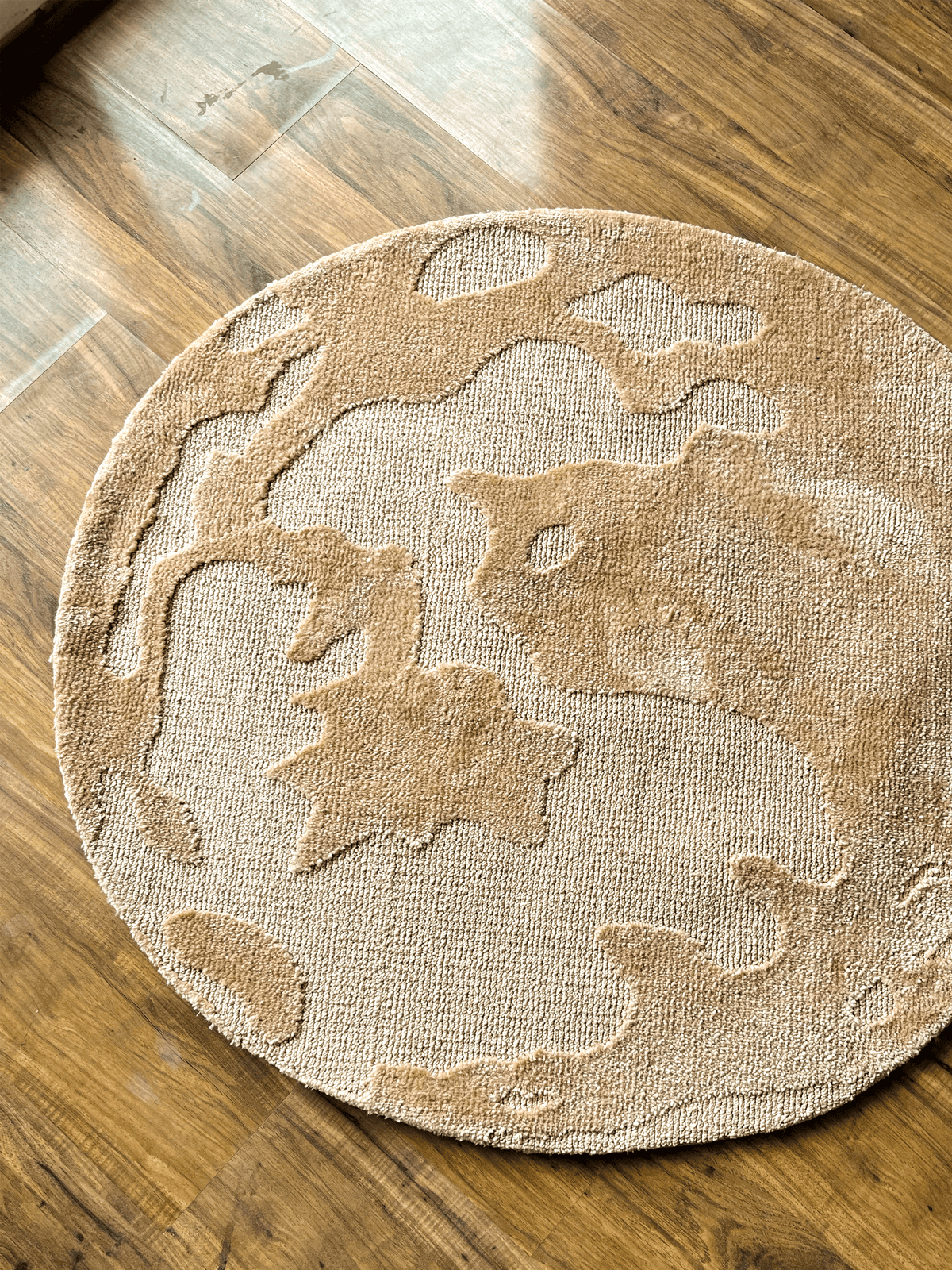 Cream Moon Machine Tufted Custom Rug by THE DRIP CO. RUGS