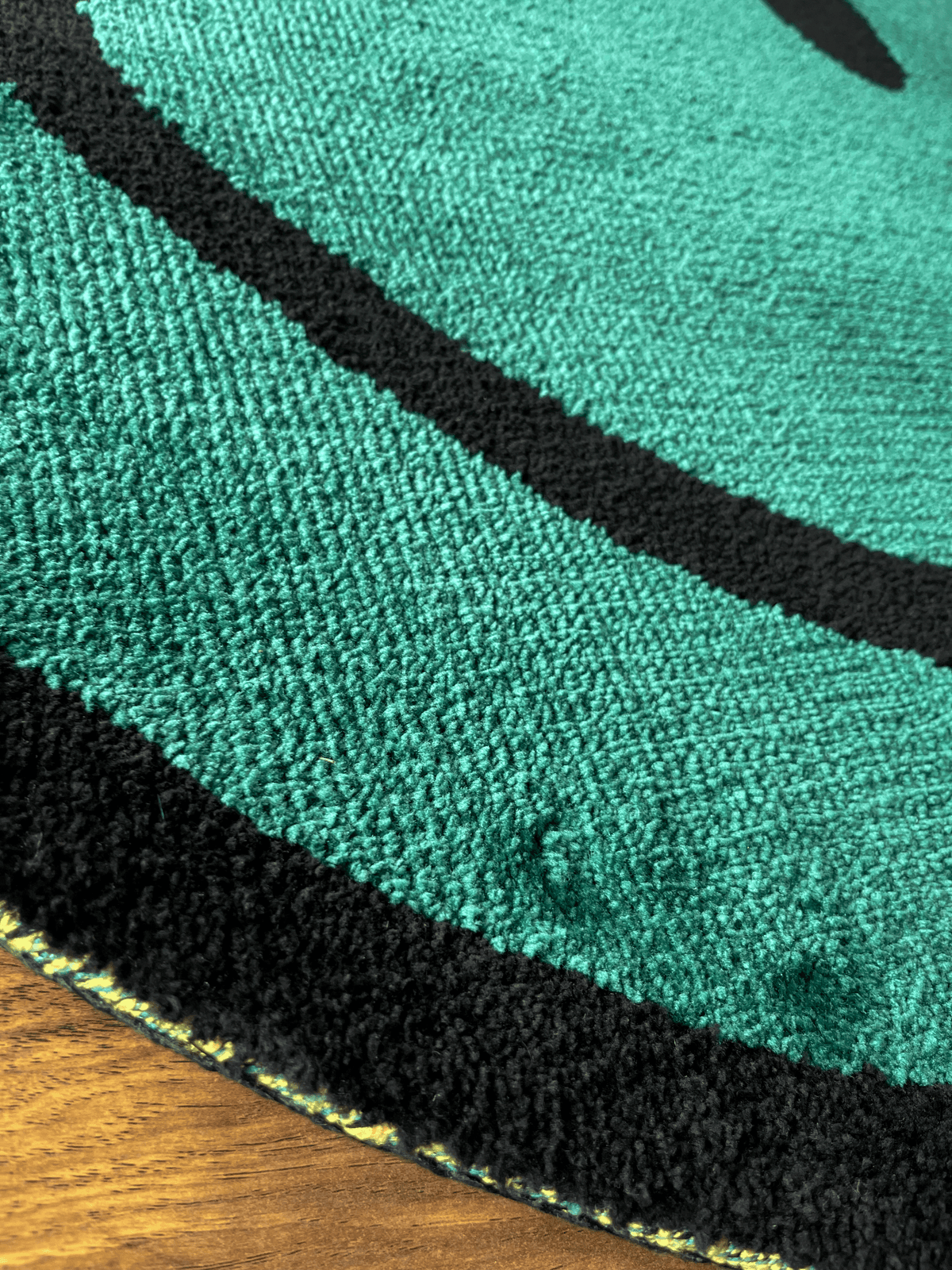 Green Smile Machine Tufted Custom Rug by THE DRIP CO. RUGS