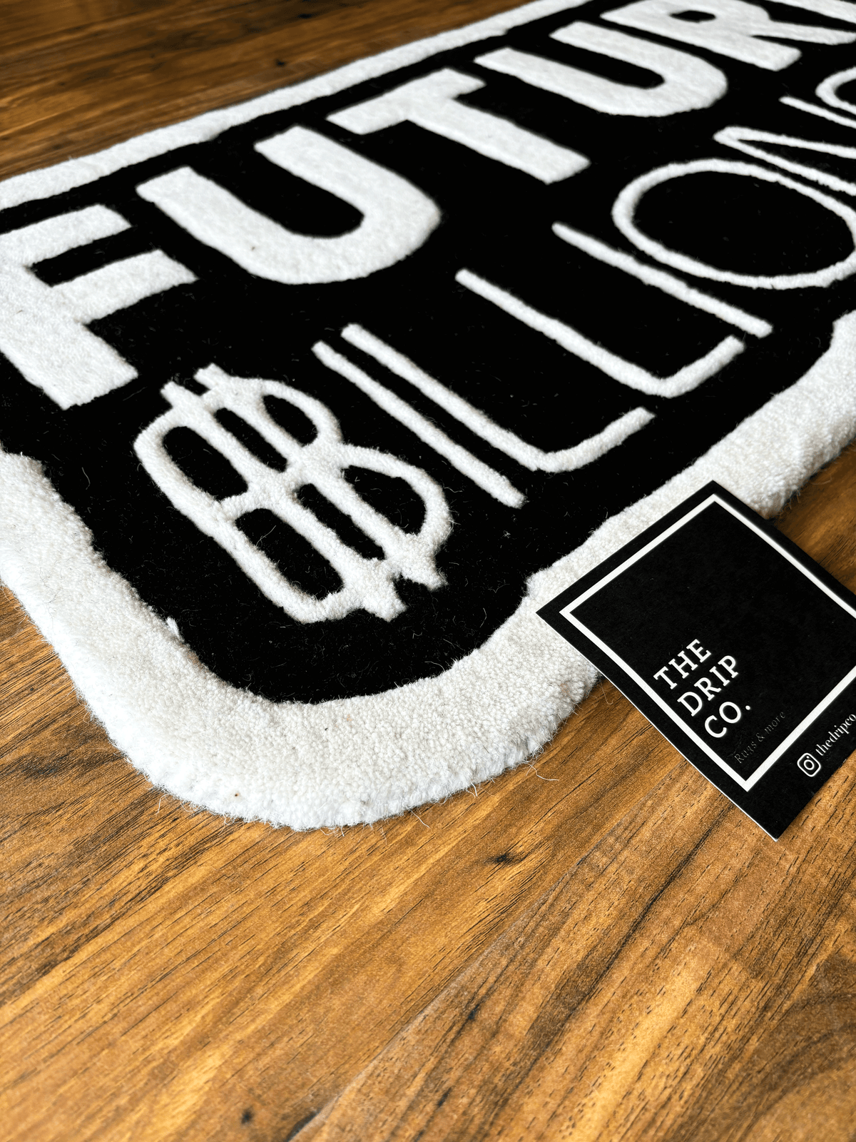 Future billionaire Hand tufted Custom Rug by THE DRIP CO. RUGS