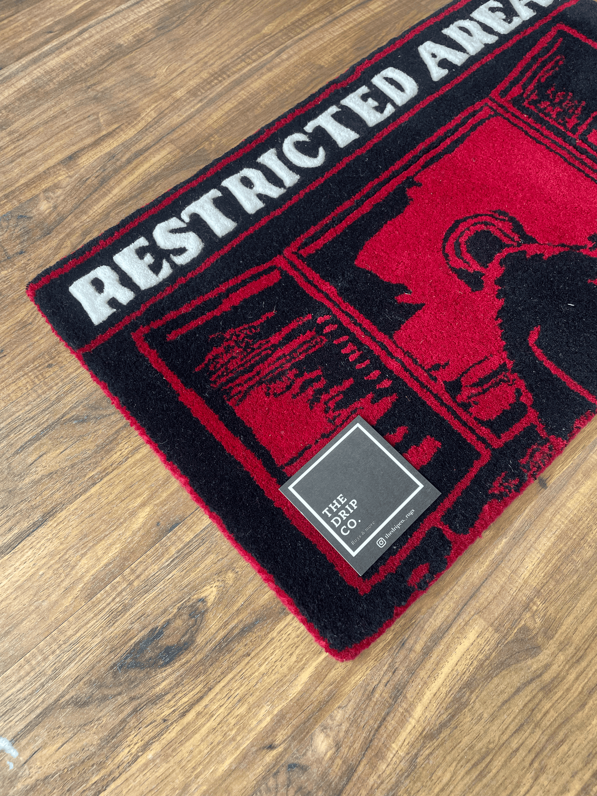 Restricted Area  Custom Rug By The Drip Co. by THE DRIP CO. RUGS