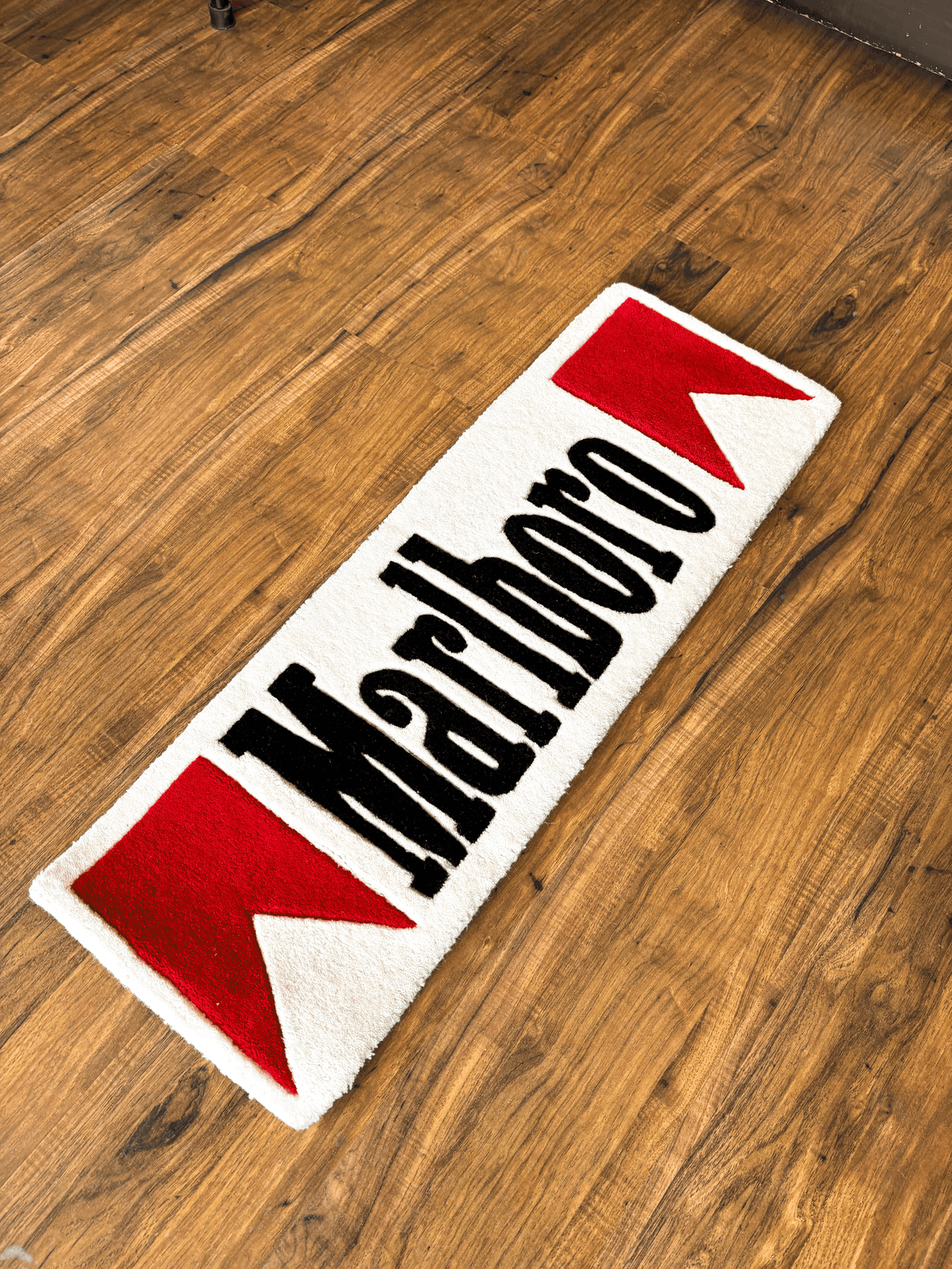 Marlboro logo Hand-Tufted Custom Rug by THE DRIP CO. RUGS