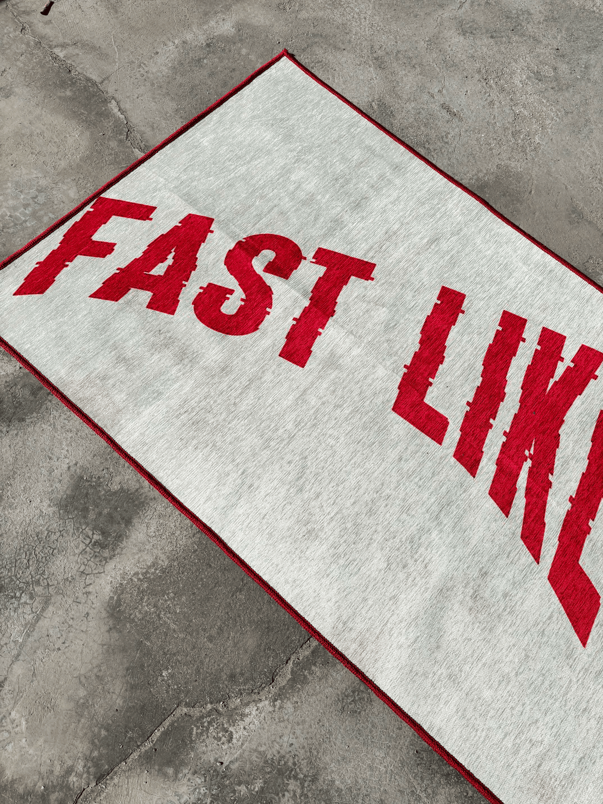 Fast as a F1 Printed washable Custom Rug by THE DRIP CO. RUGS