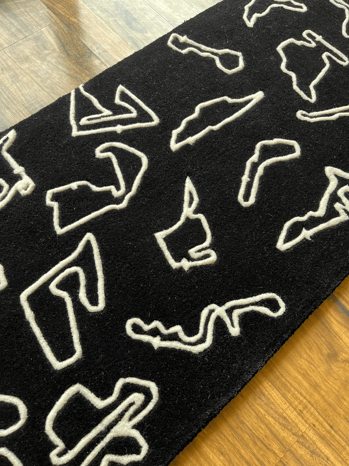 F1 Racing Circuits around the Globe  Custom Rug by THE DRIP CO. RUGS
