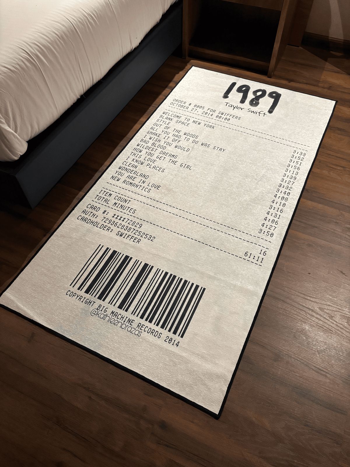 taylor swift music album Washable Custom Rug by THE DRIP CO. RUGS