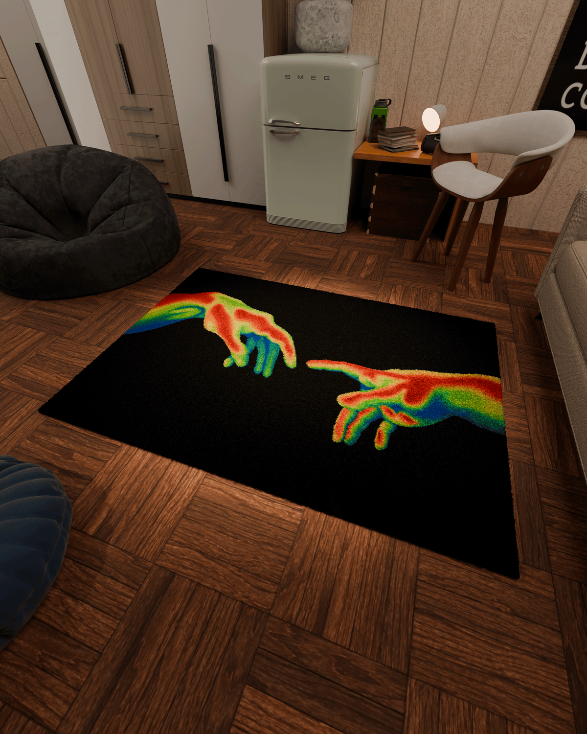 Love hands emotion Tufted Custom Rug by THE DRIP CO. RUGS