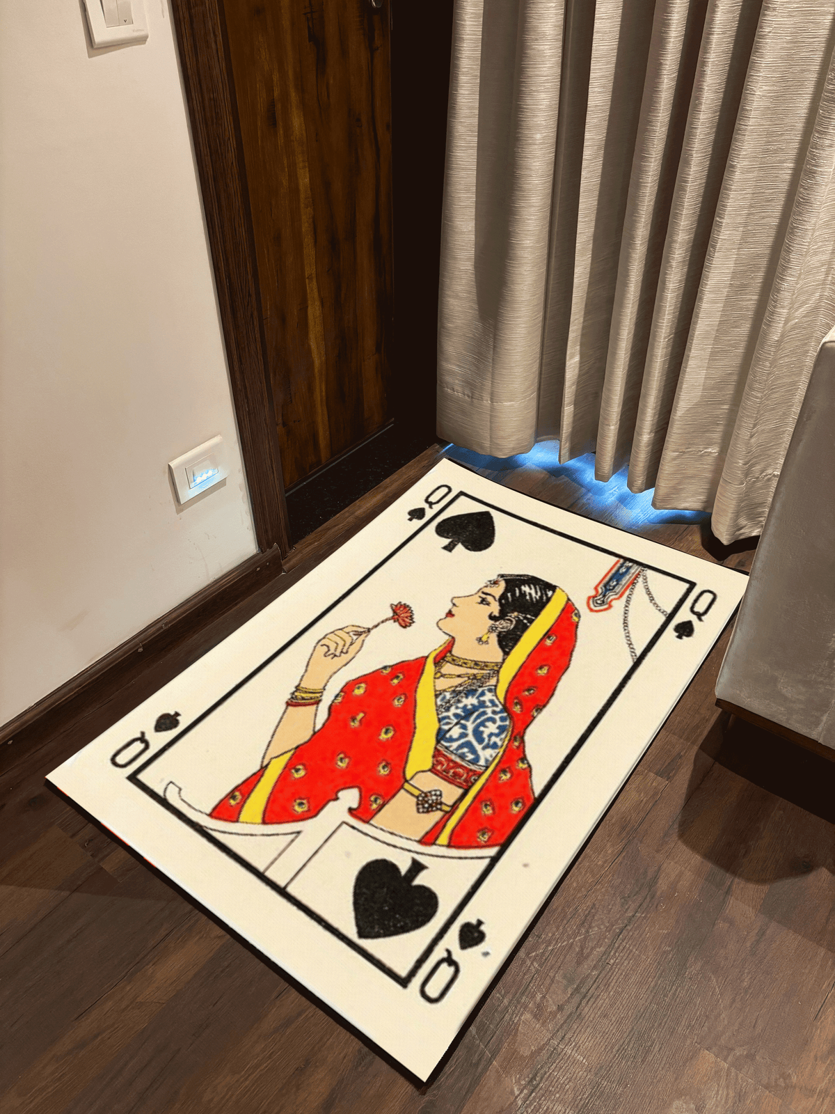 Queen of spades Washable Custom Rug by THE DRIP CO. RUGS