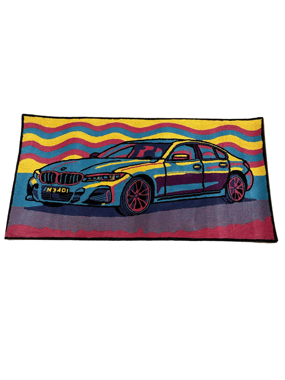 Multi Colour Car Hand tufted Custom Rug by THE DRIP CO. RUGS