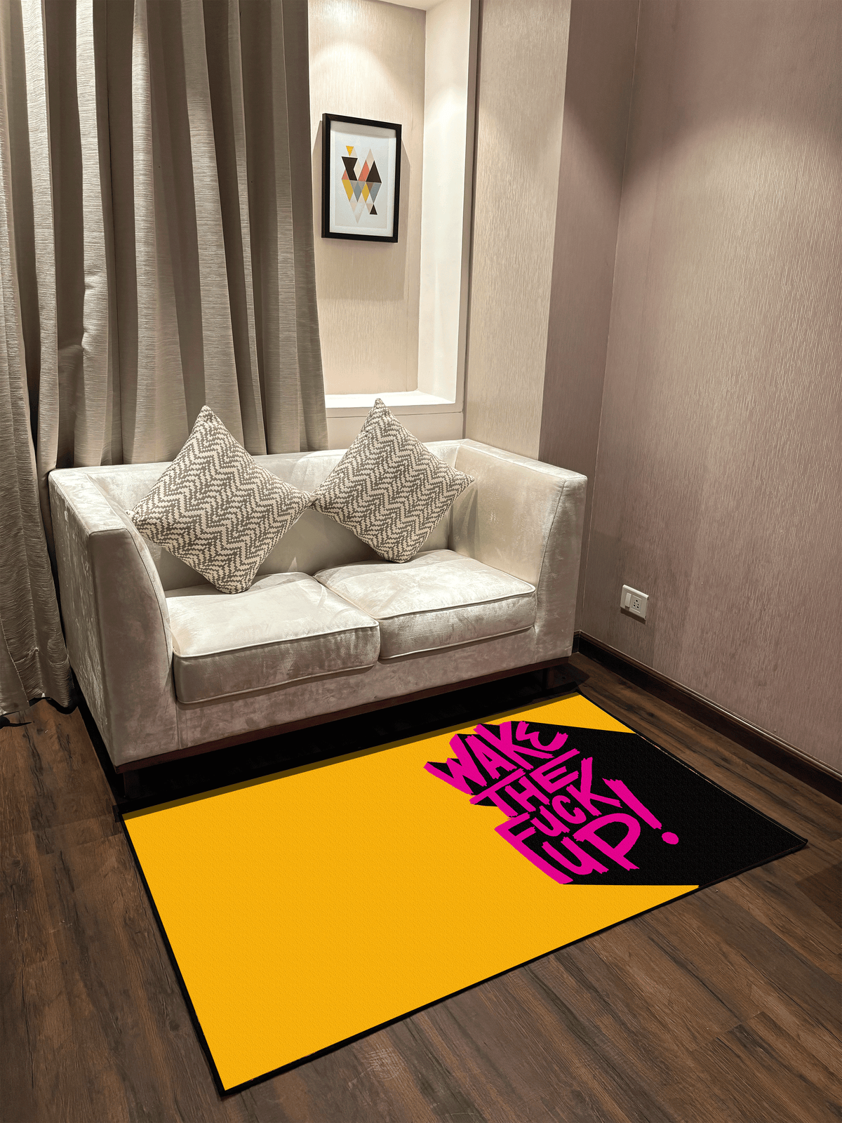 Wake up Washable Custom Rug by THE DRIP CO. RUGS