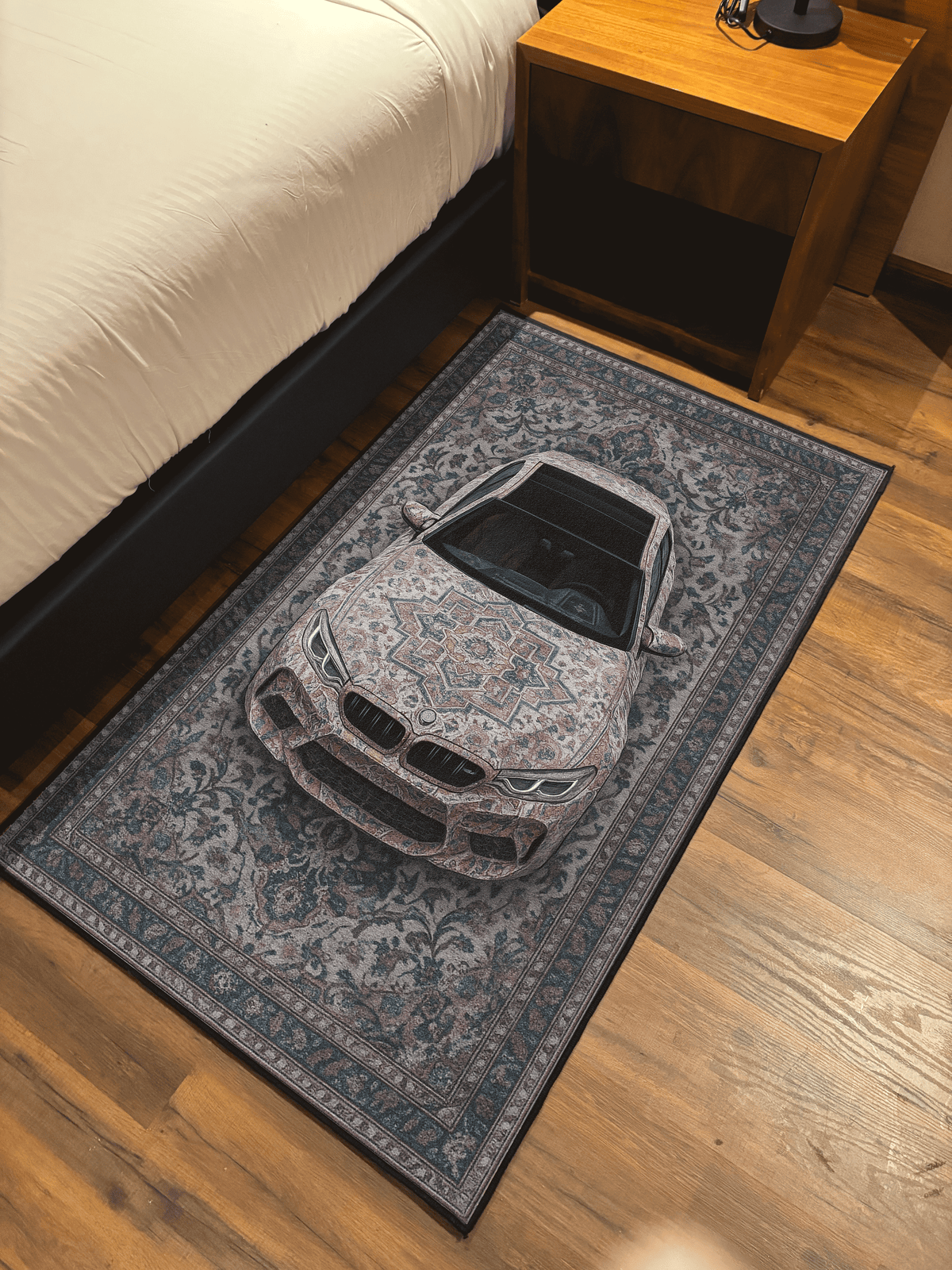 M Speed Sports car traditional design Washable Custom Rug by THE DRIP CO. RUGS