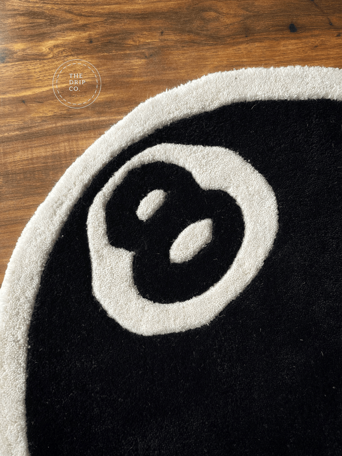 8 Ball Hand Tufted  Custom Rug by The Drip Co. by THE DRIP CO. RUGS